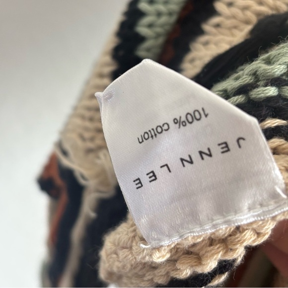 Jenn Lee Striped Fringe Beach  Knit Dress Size M/L - Picture 3 of 5